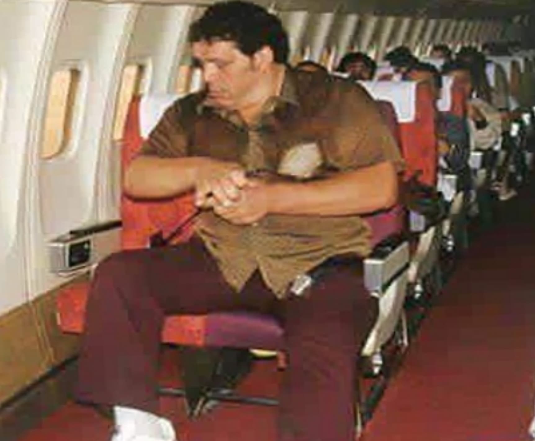 andre the giant on a plane